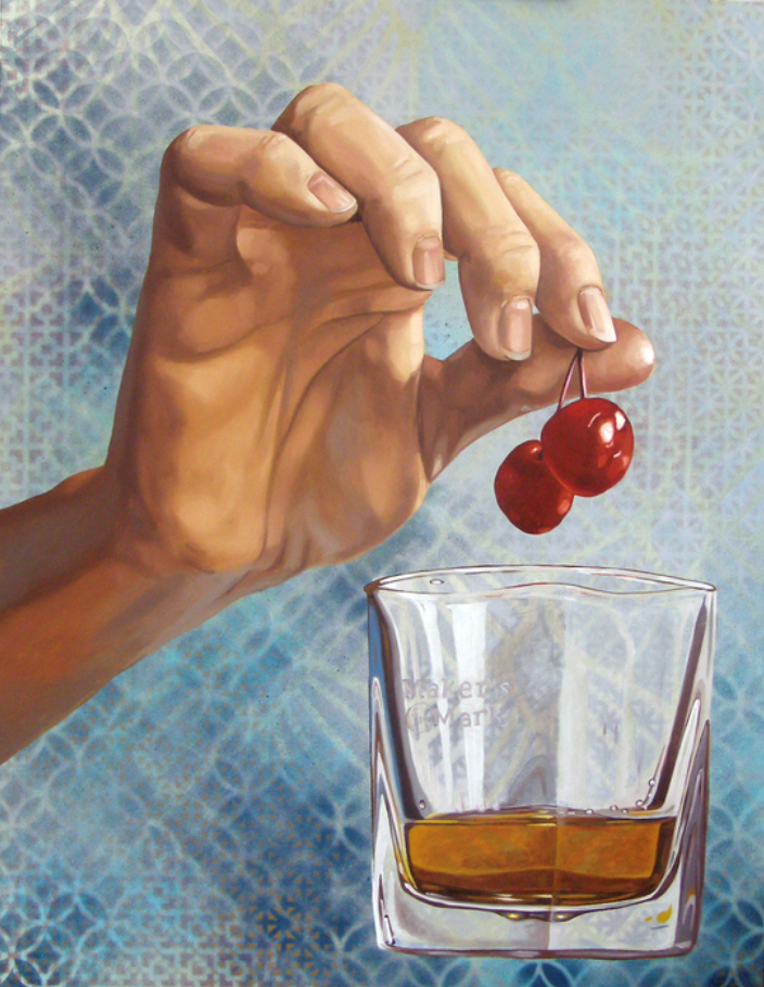 Cherries, an oil painting by Jessie Boone