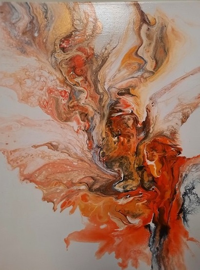 Wings, an acrylic abstract painting by Stephen Corrigan
