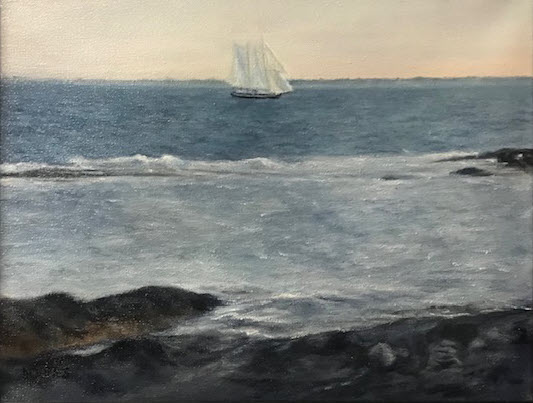Sailboat, an oil painting by Nancy Jones